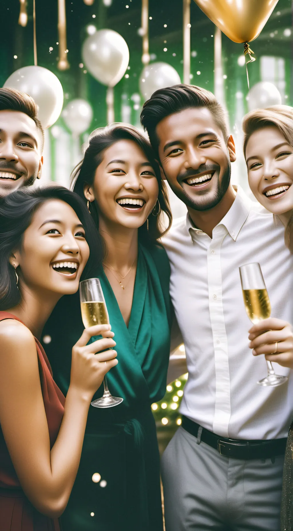 ai character: new year drama background