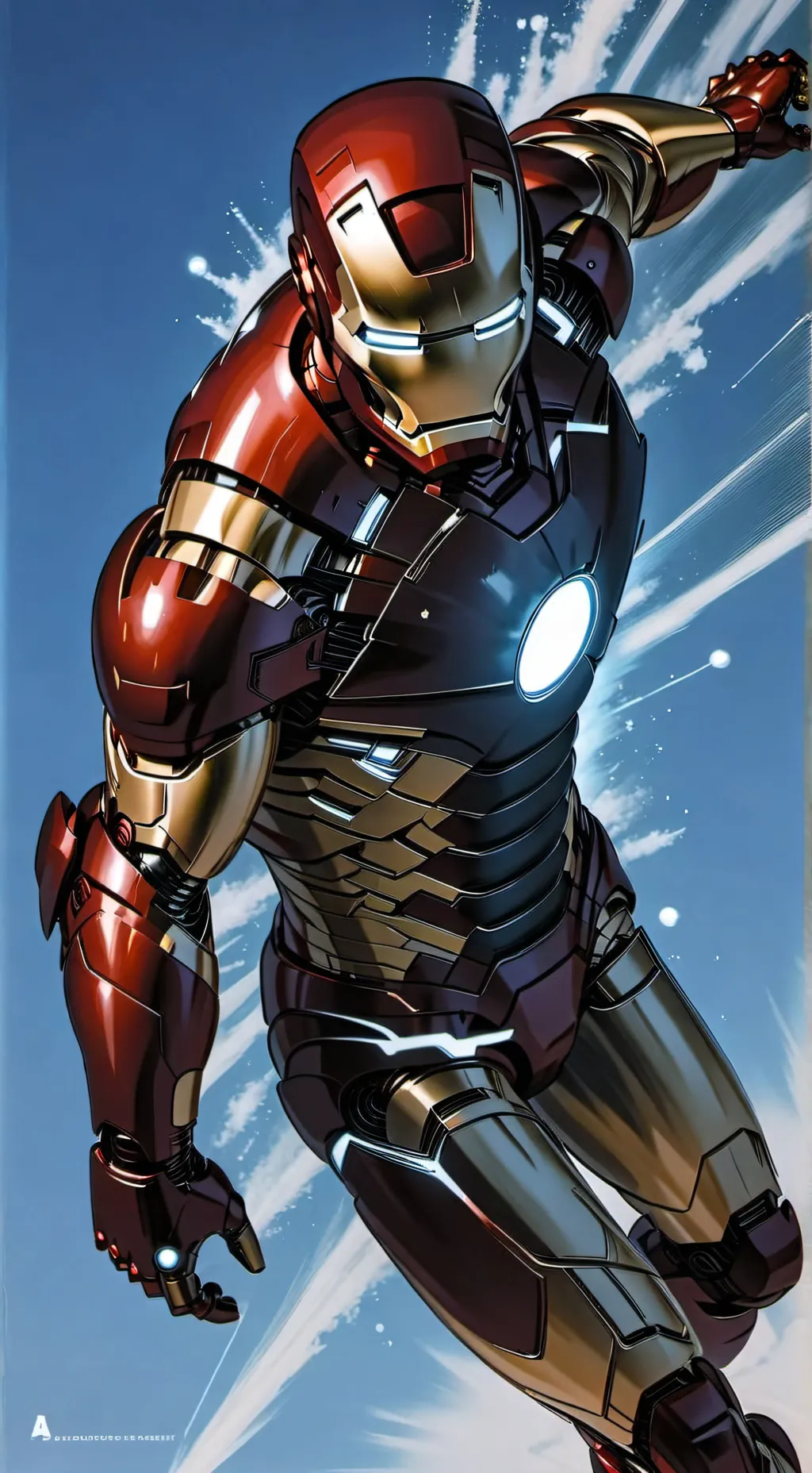 ai character: ironman 🍕 background