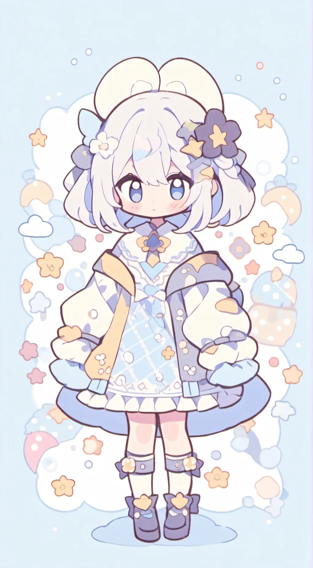 ai character: Momo bun background