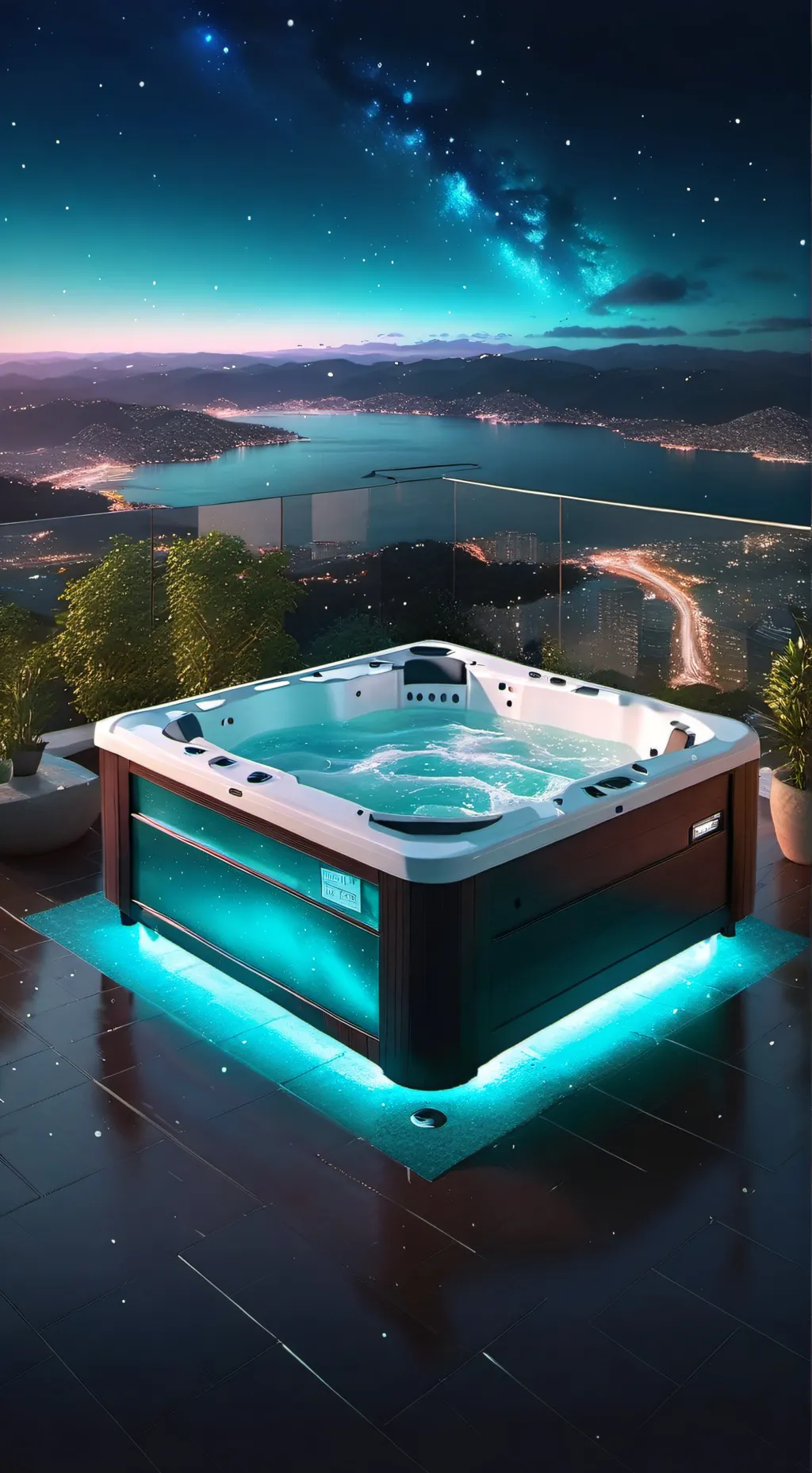 ai character: hh hot tub background