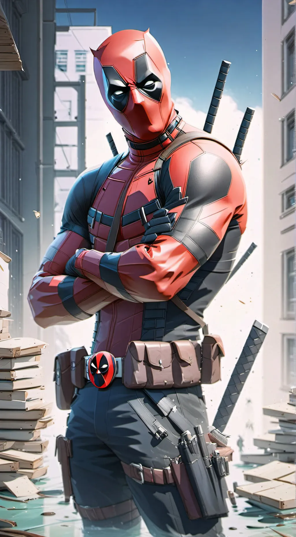 ai character: Spideypool  background