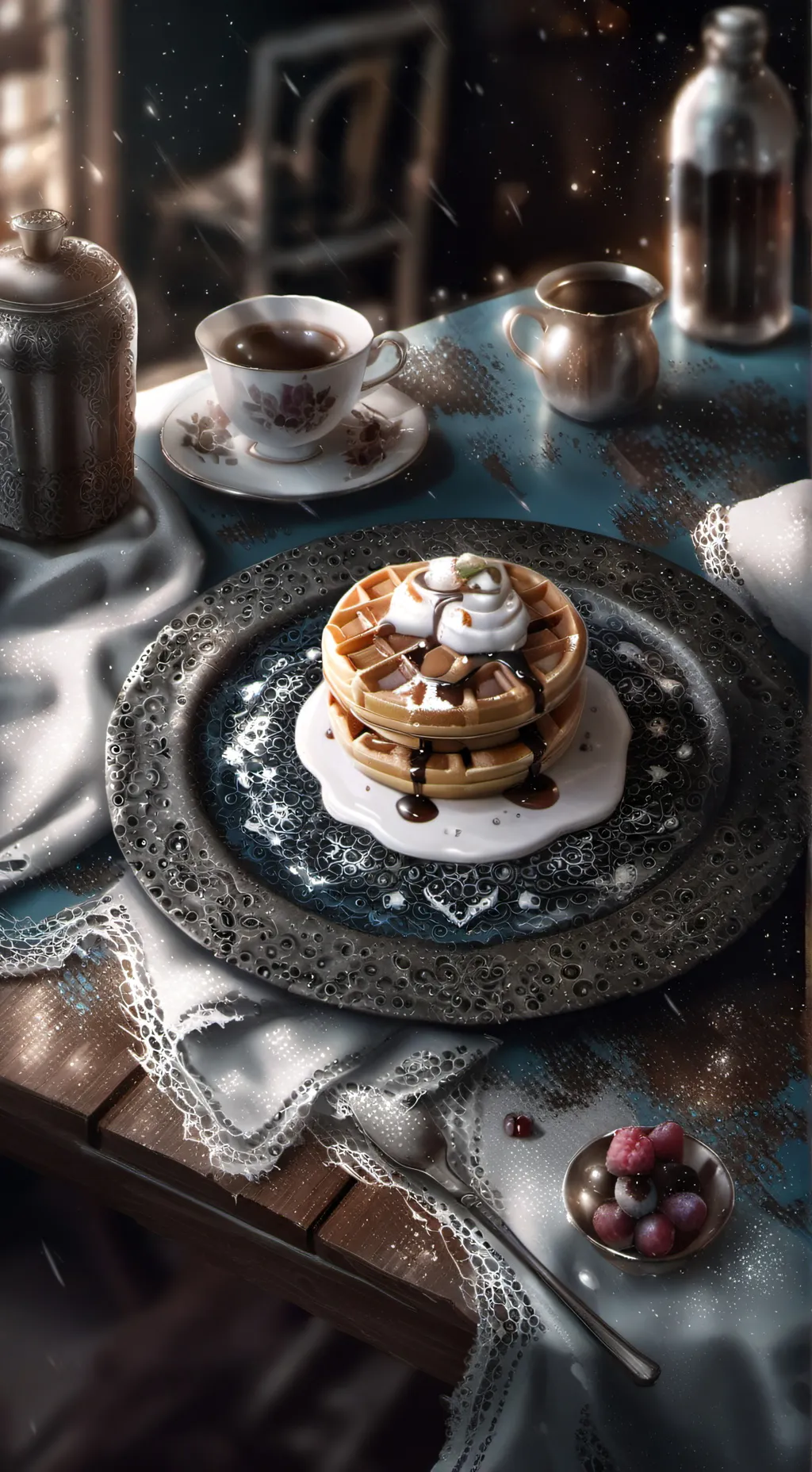 ai character: ITZ WAFFLEZZZ >:) background