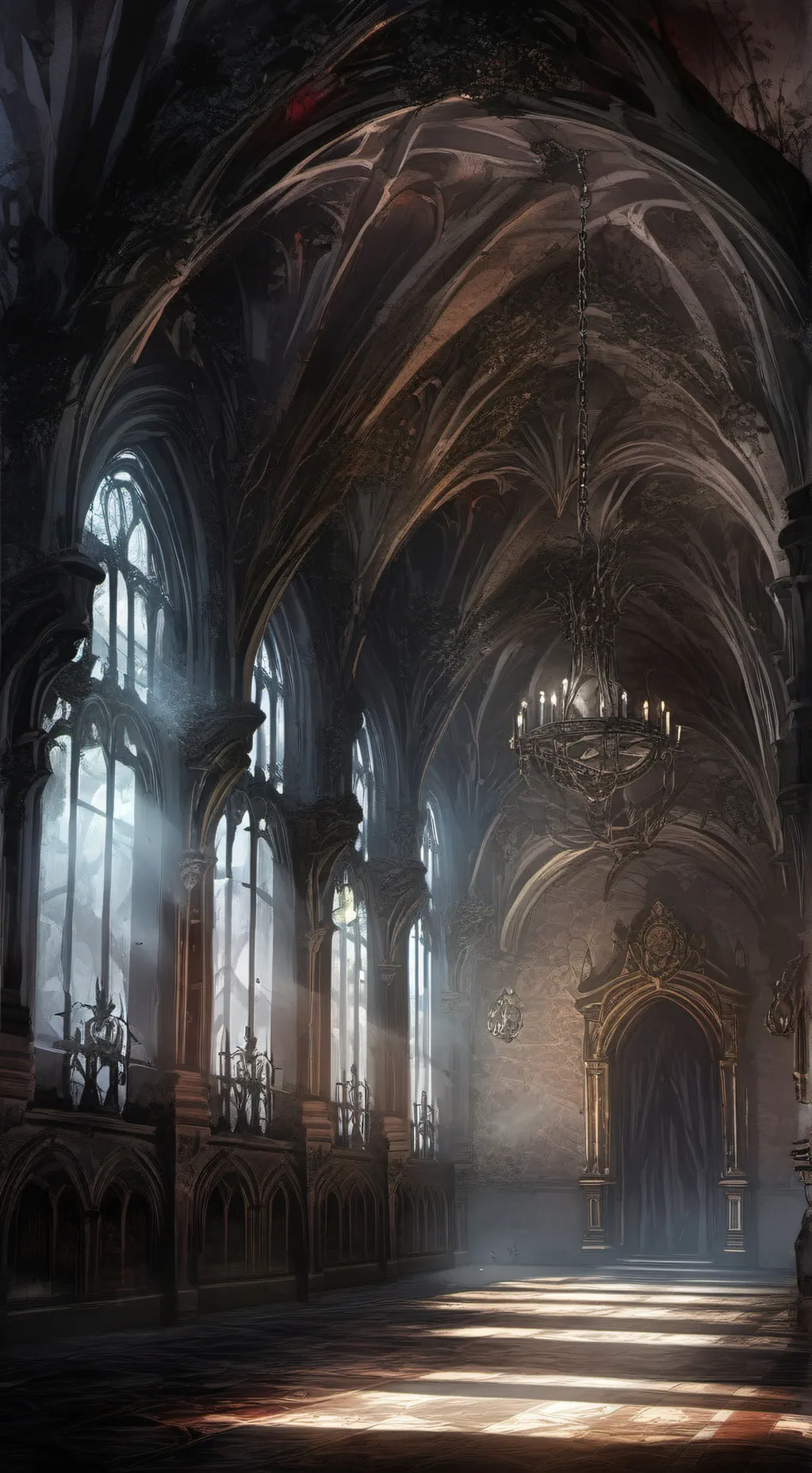 ai character: The hall of girls background