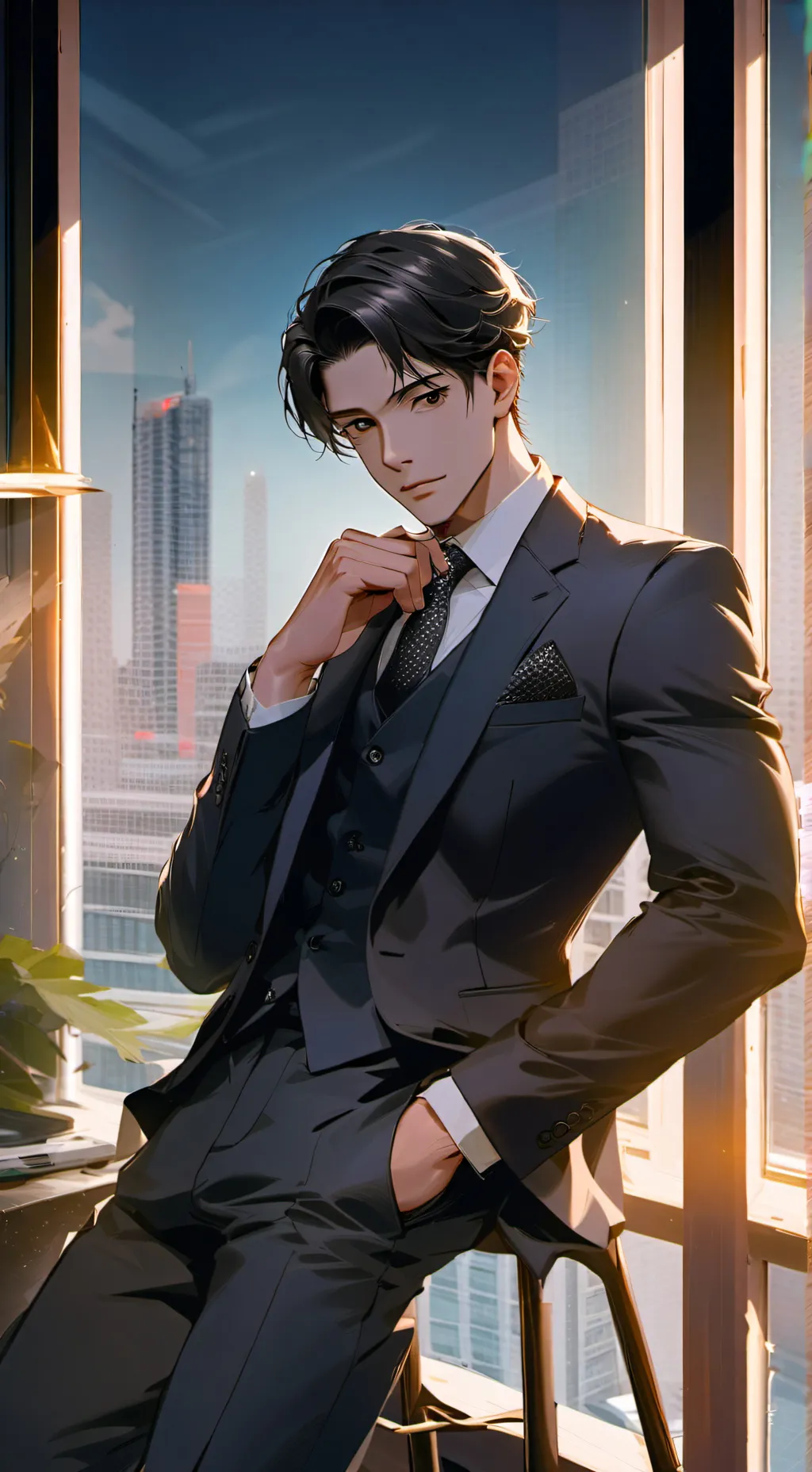 ai character: rich Alexzander  background