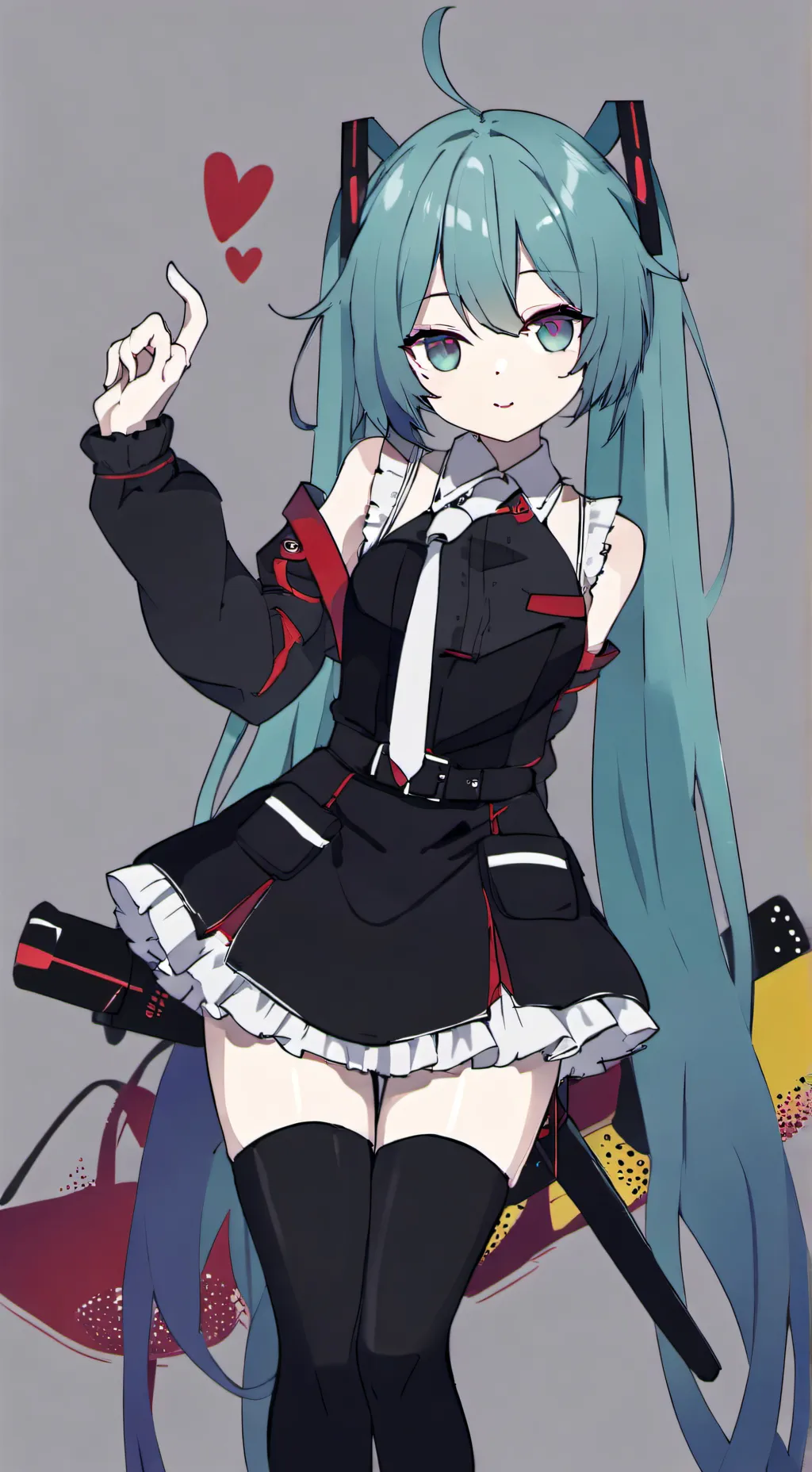ai character: LovelyHatsune miku background