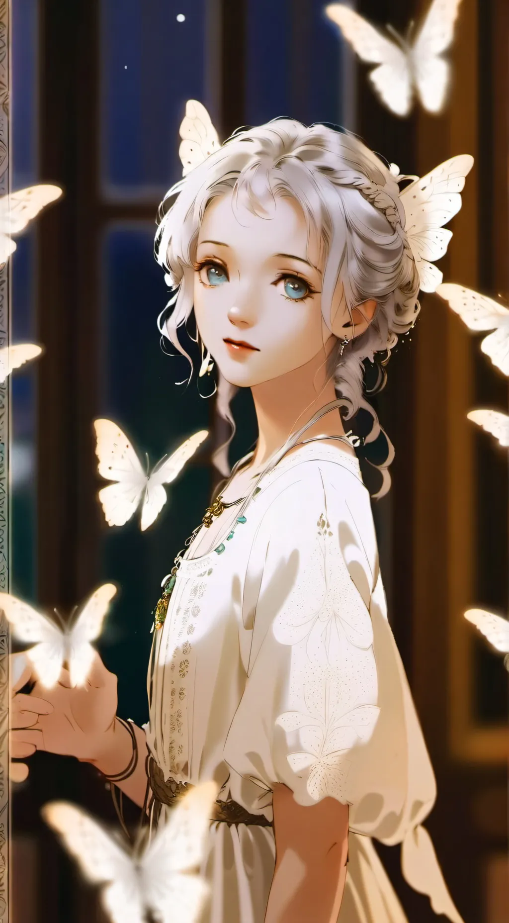 ai character: Moth-girl tg tf background