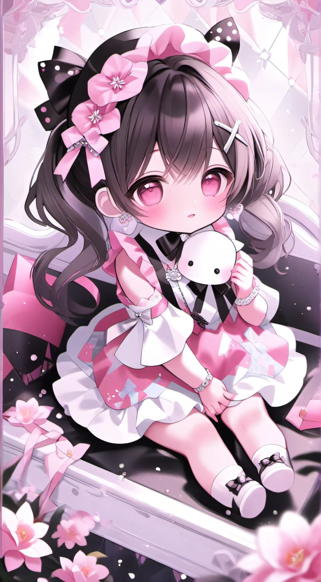 ai character: baby  background