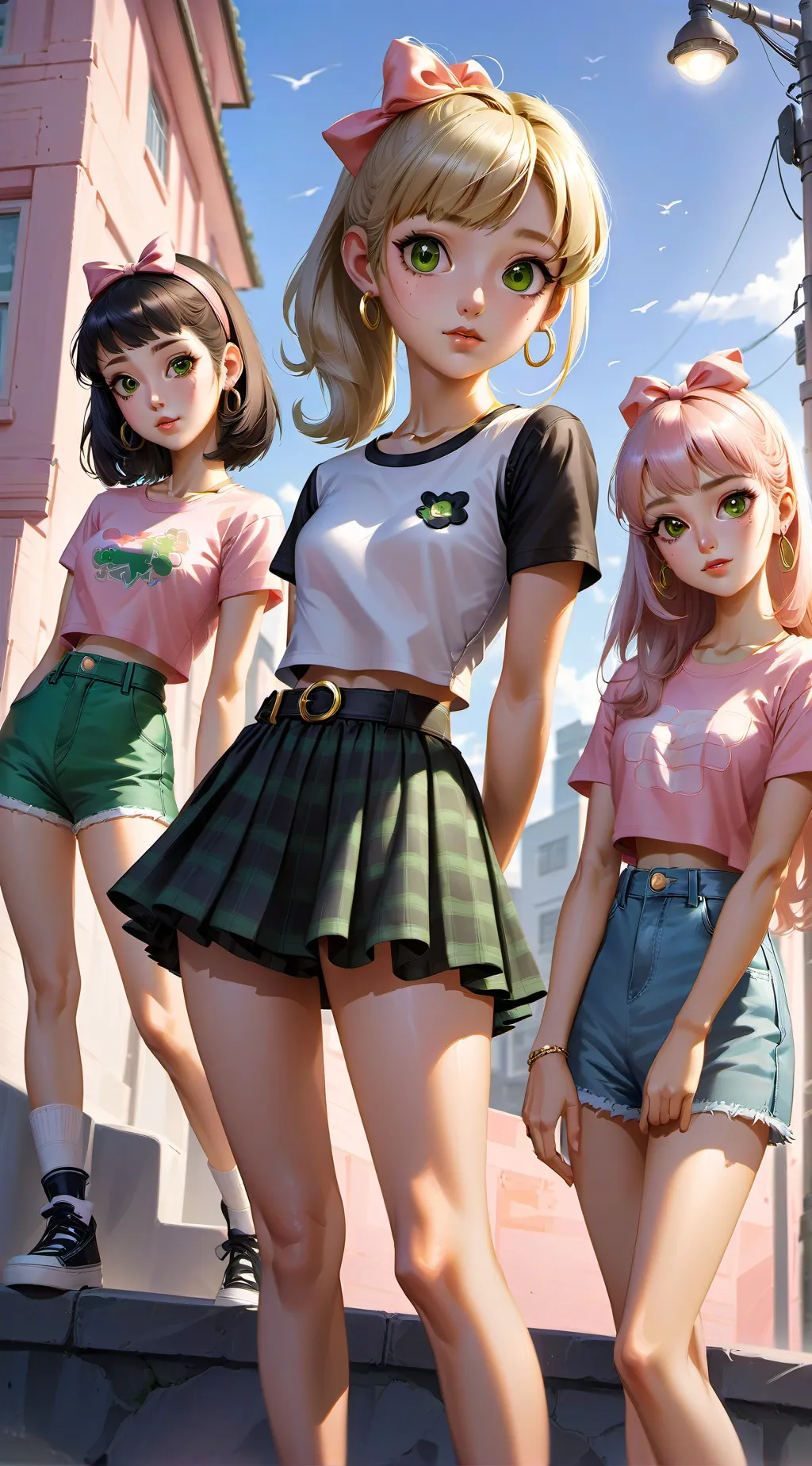 ai character: 4 девочки background