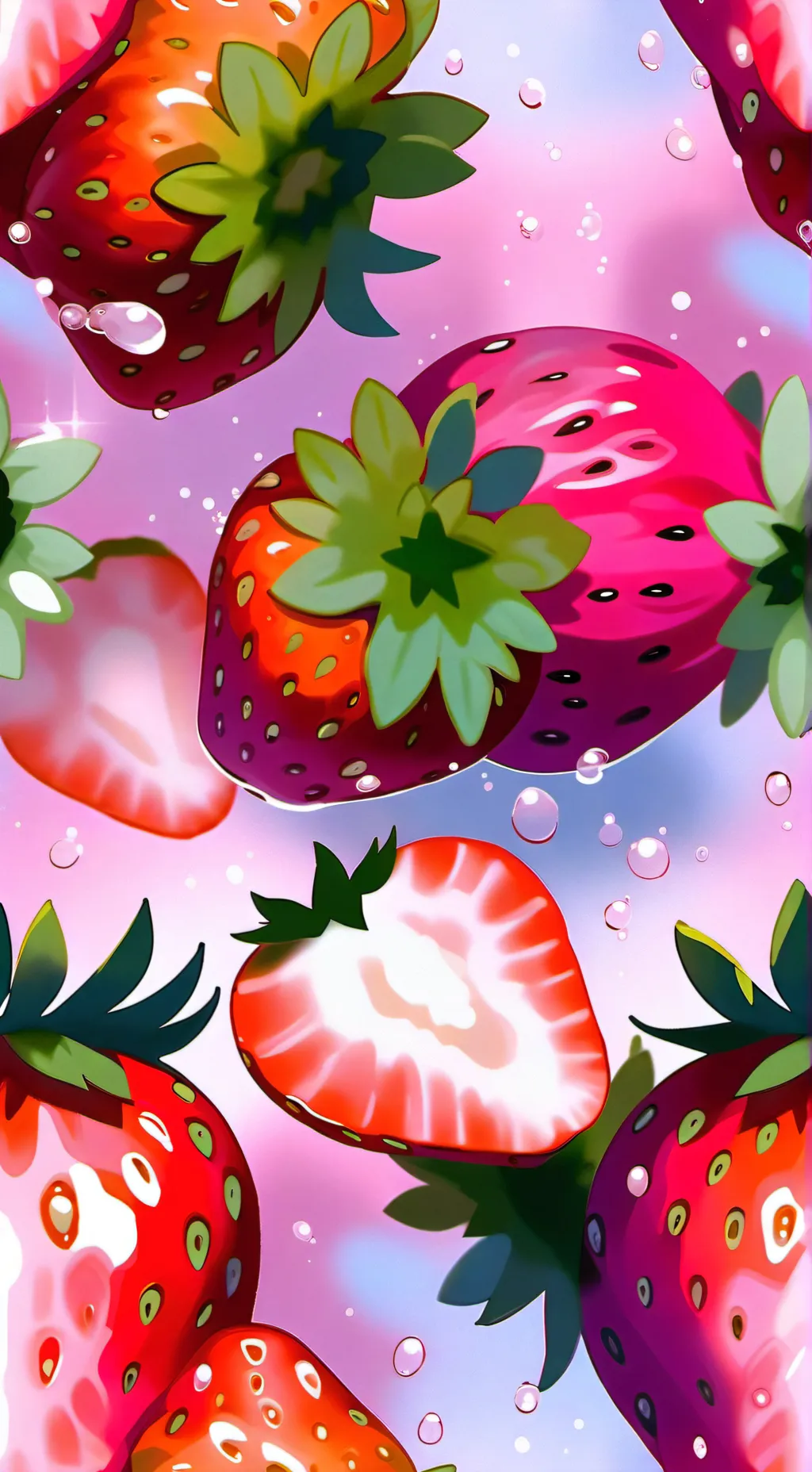 ai character: strawberry shop🍓 background