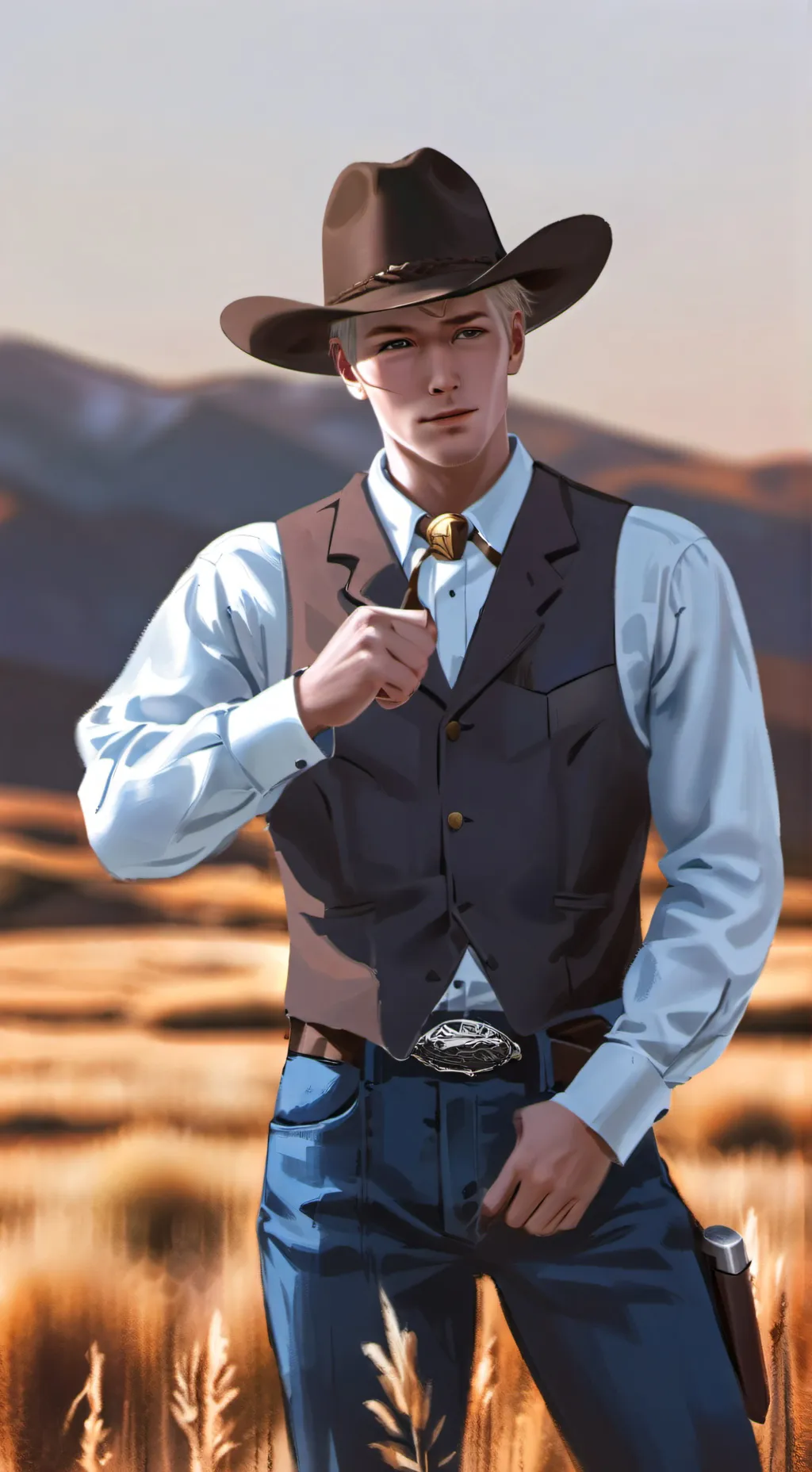 ai character: sam golbach  background