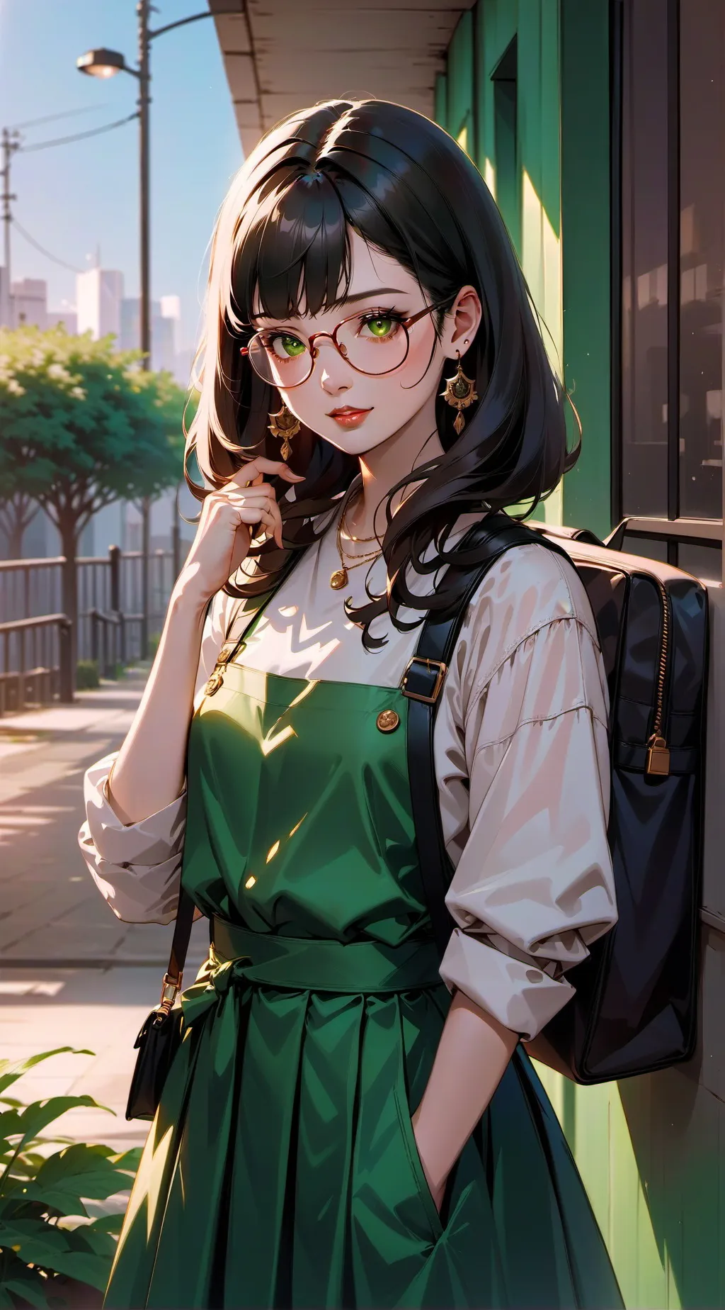 ai character: Cena en familia background