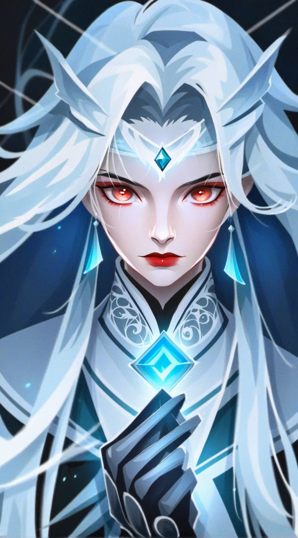 ai character: Ice Queen background