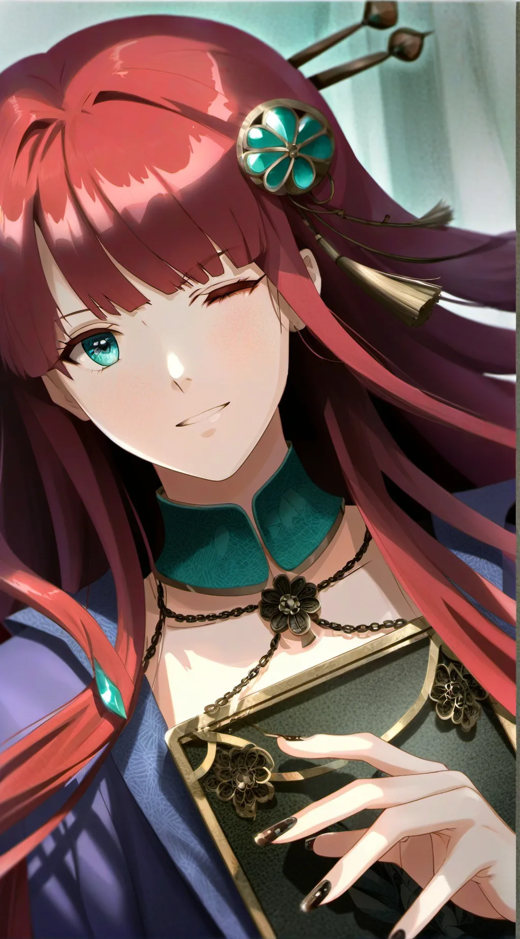 ai character: Nino Nakano background