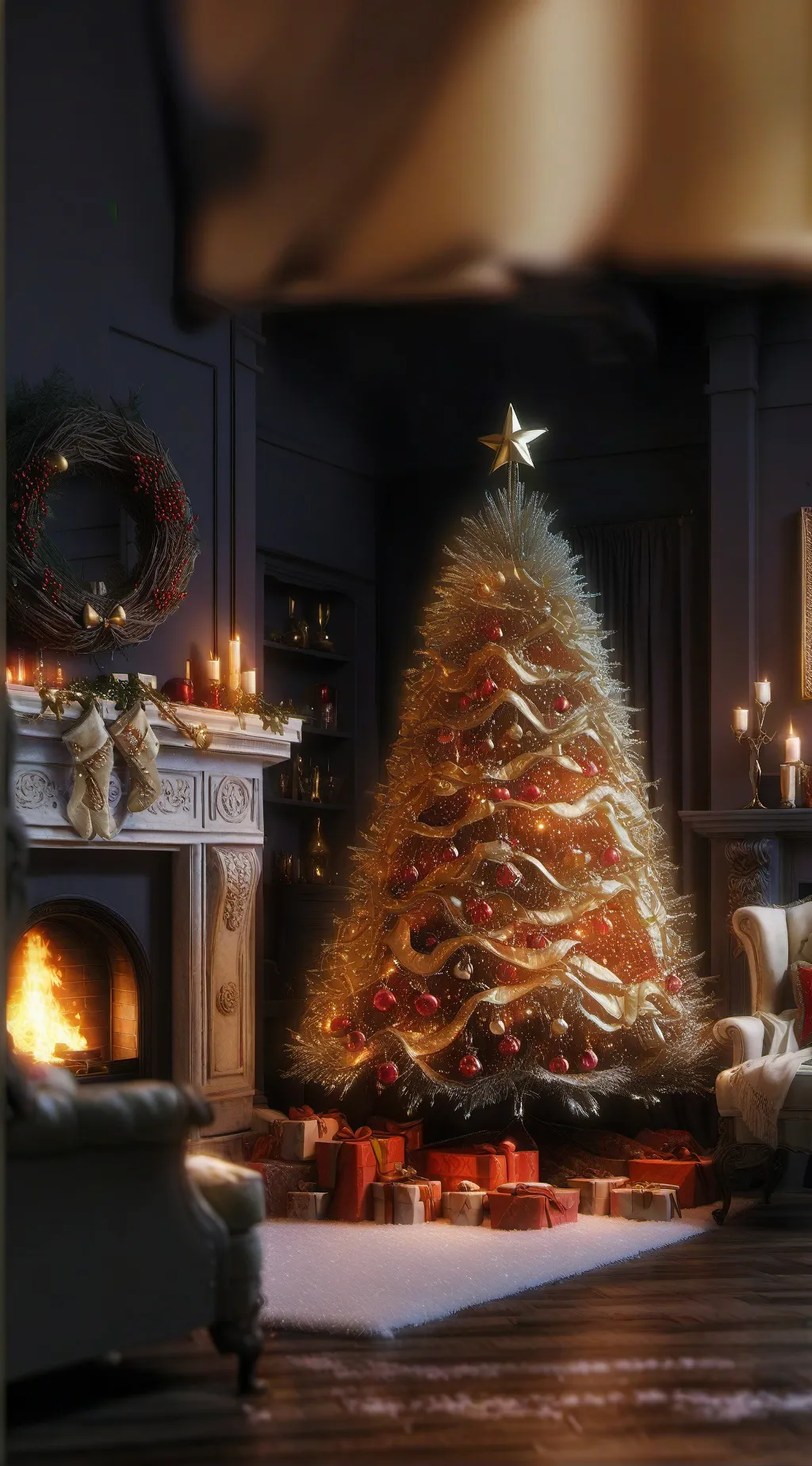 ai character: Forsaken Christmas background