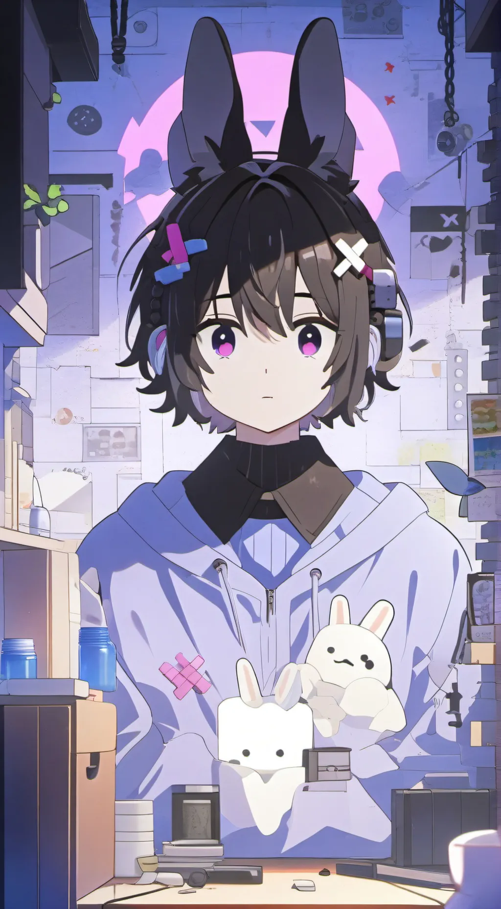 ai character: Bunbun Robot background