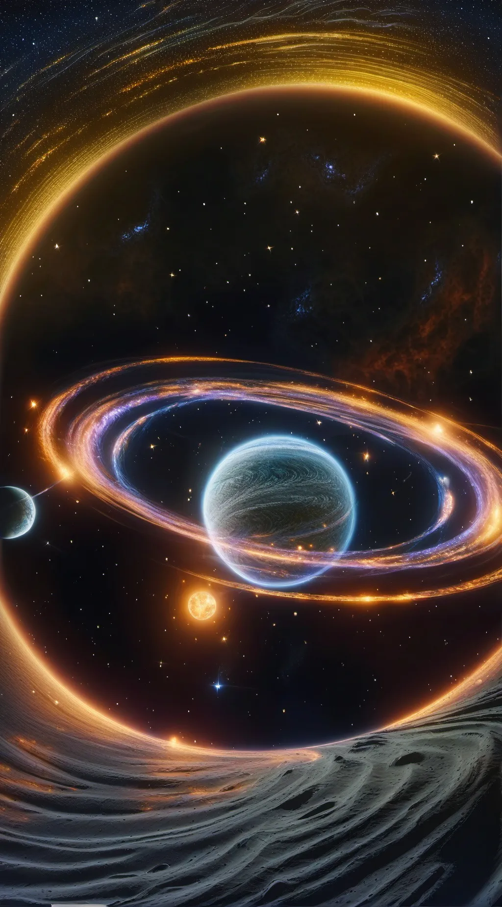 ai character: the galax planet background