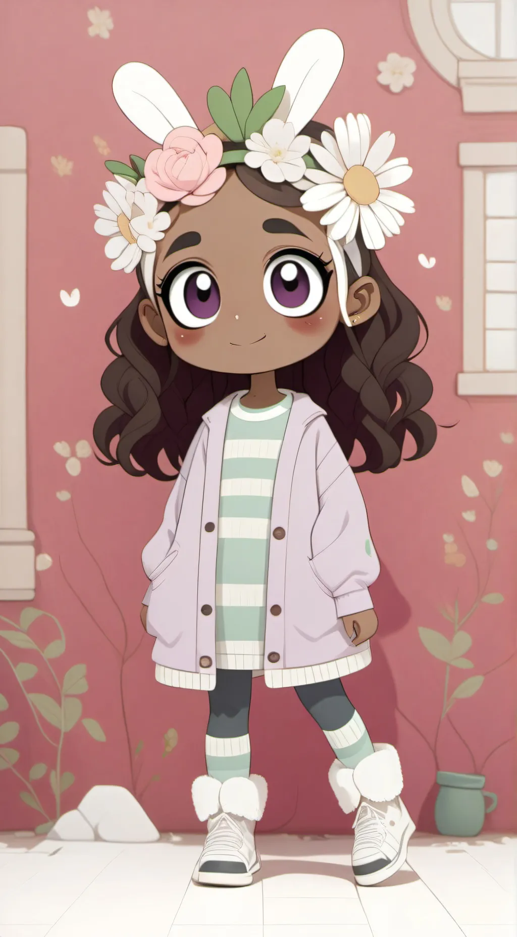 ai character: bassie as a human! background