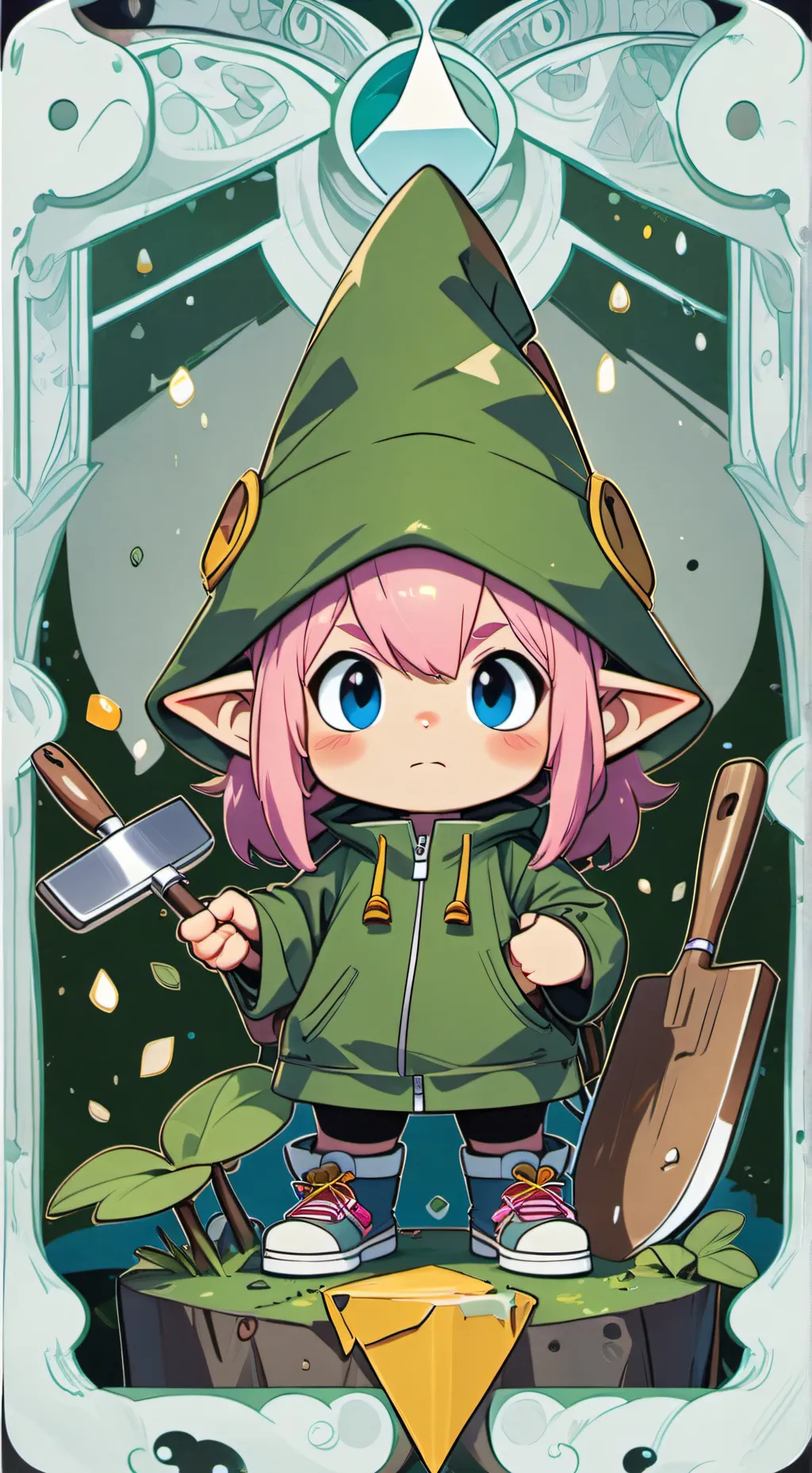 ai character: gnome alone  background