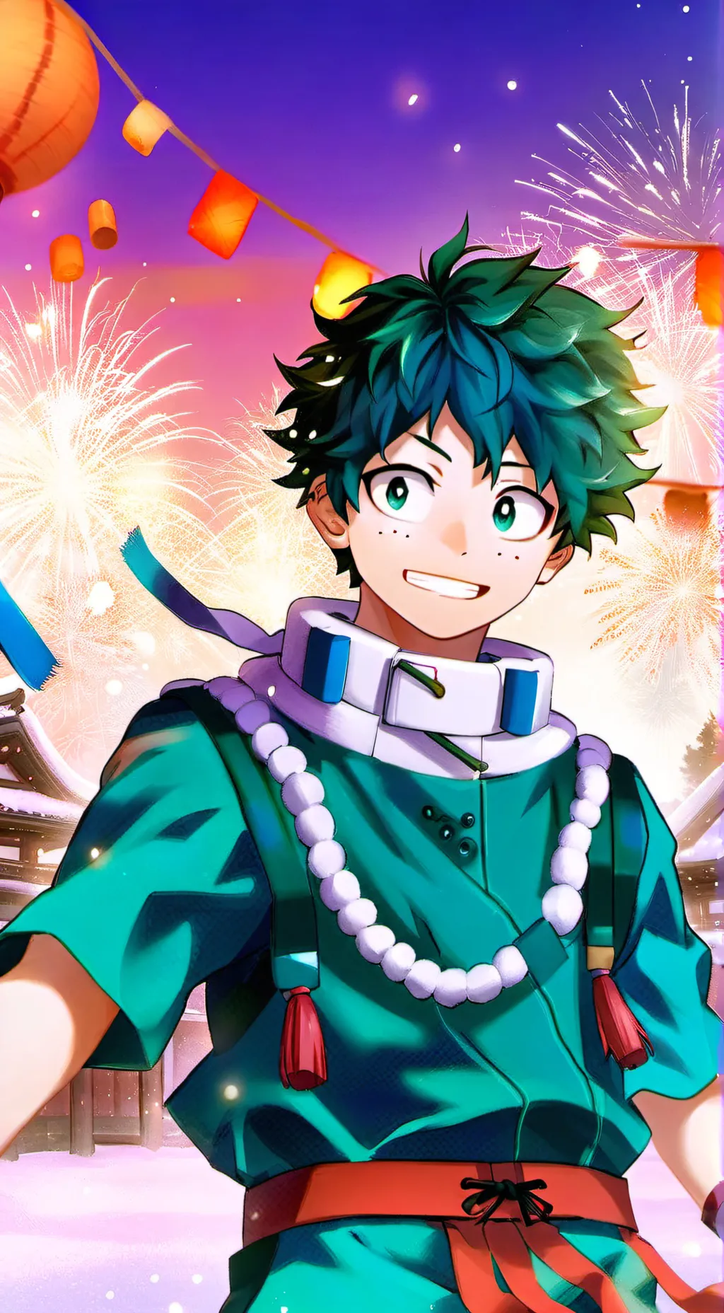 ai character: MHA NEW YEAR  background