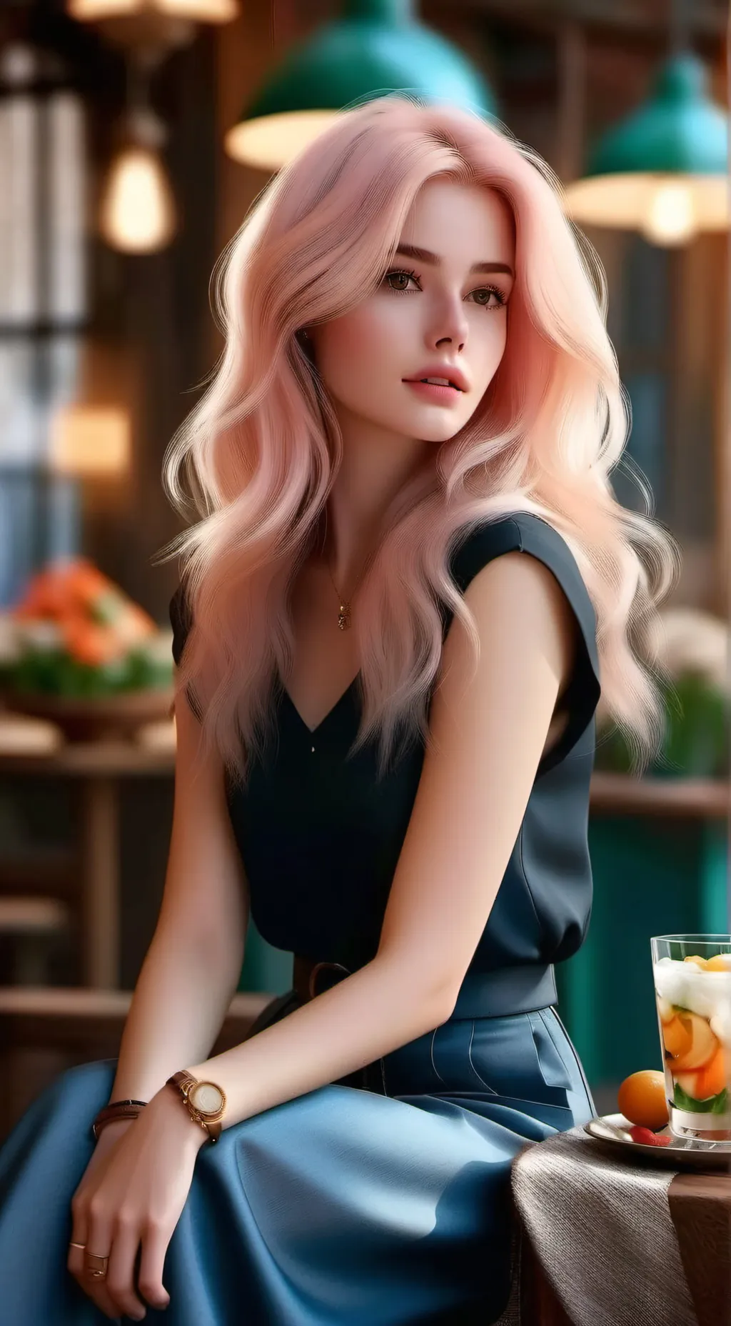 ai character: Eva Marlboro  background