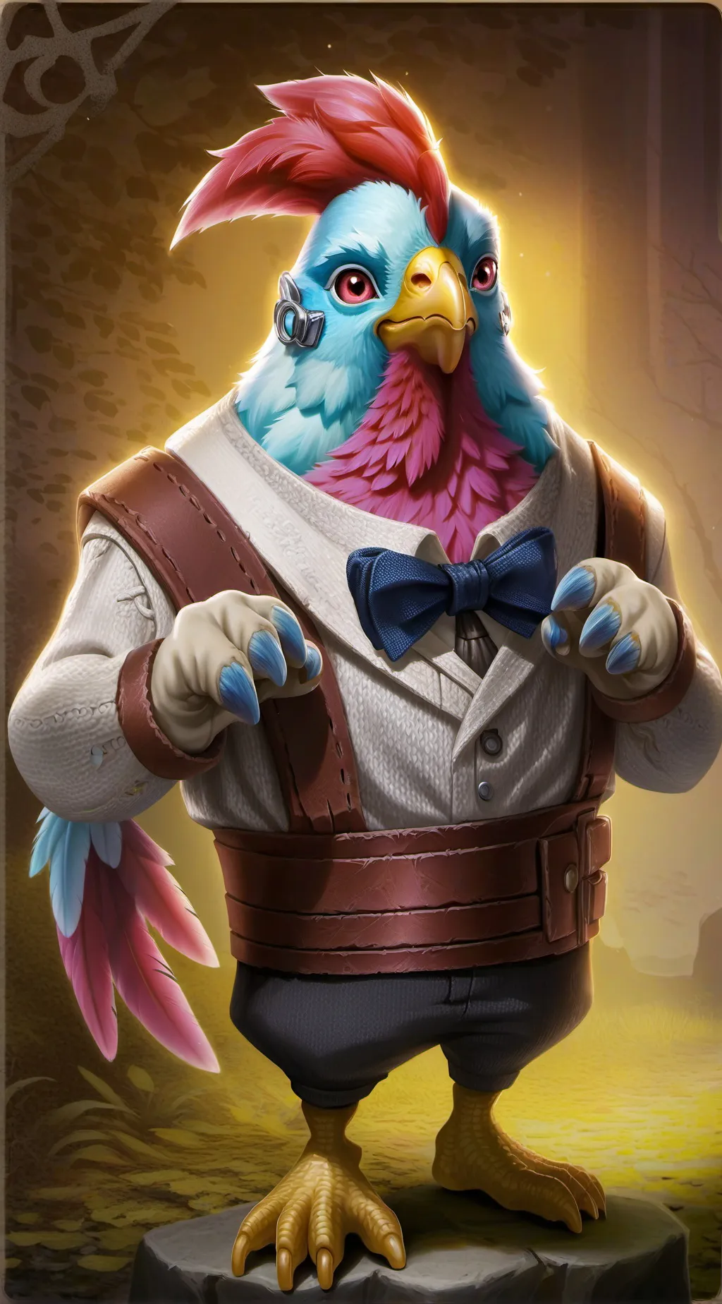 ai character: Chicken Toe-Joe  background