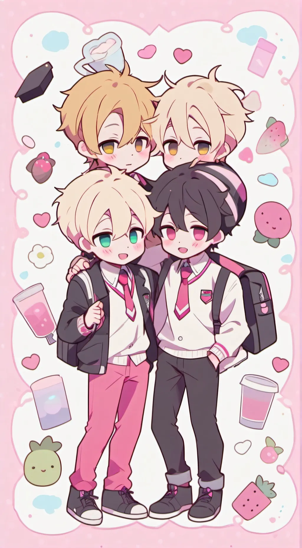 ai character: Childhood boy  background