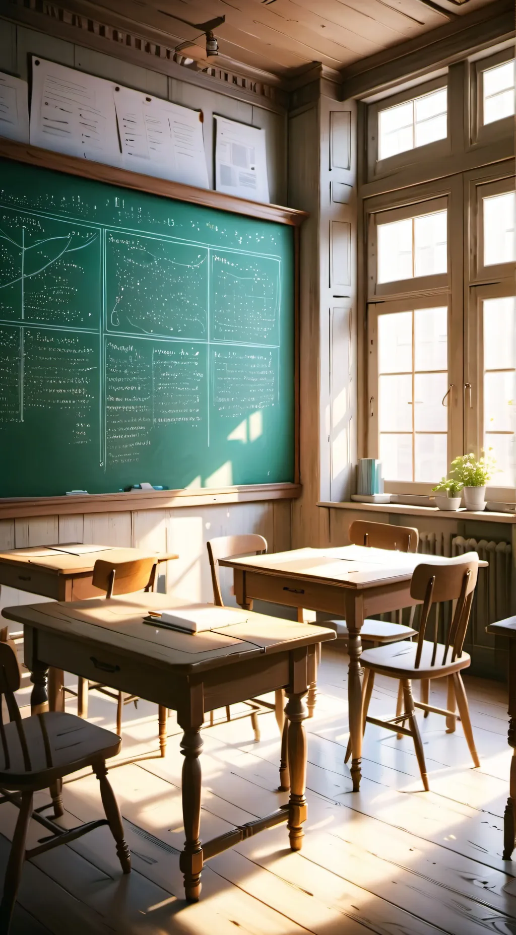 ai character: 📝~School~🍎 background