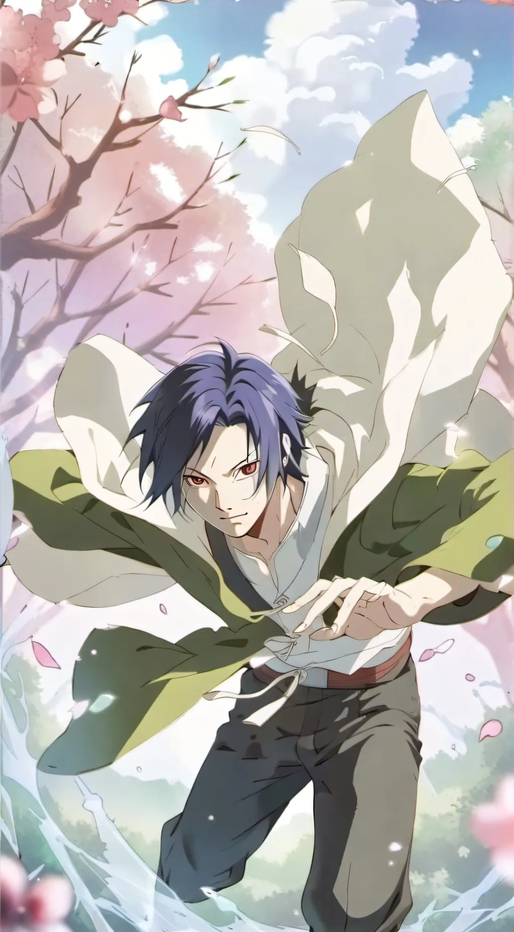 ai character: Sasuke background