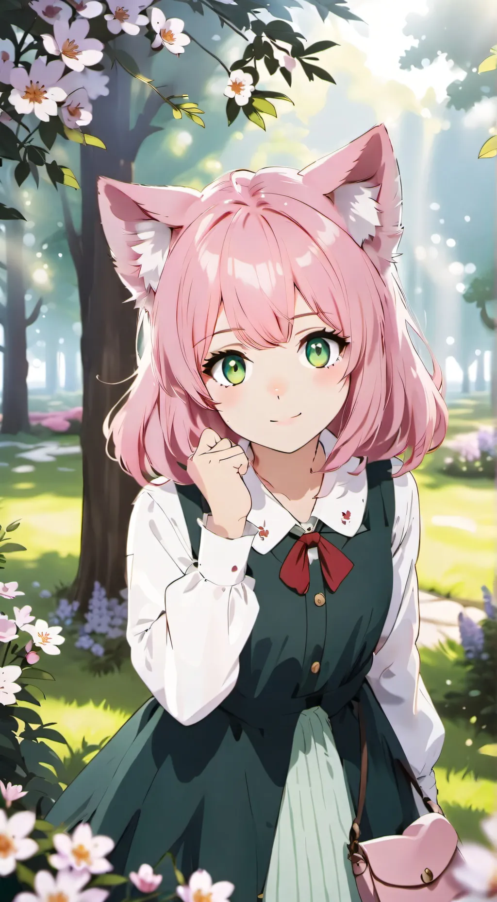 ai character: Blush background