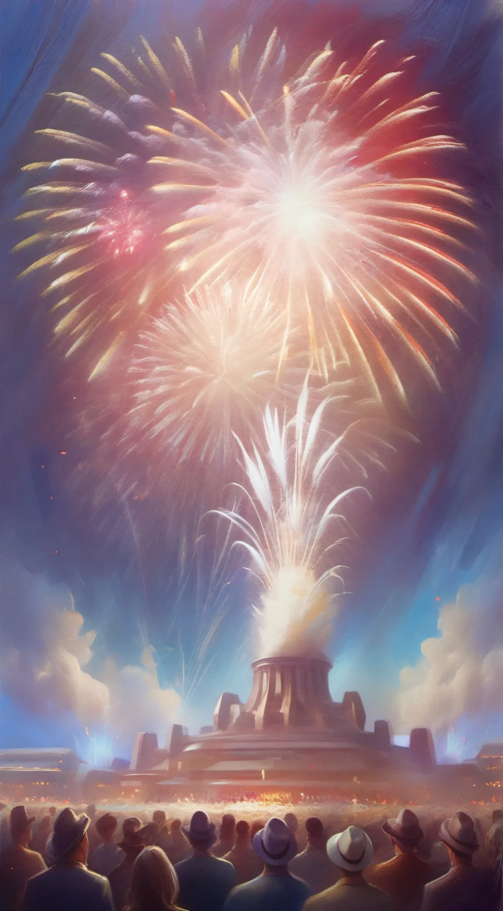 ai character: HAPPY NEW YEAR! background