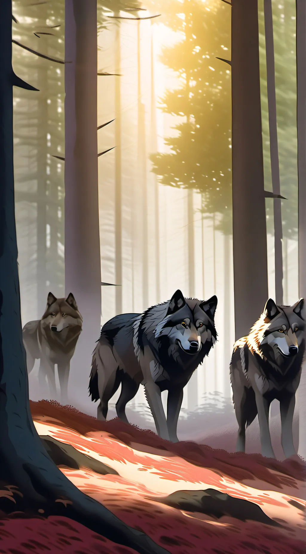 ai character: wolf pack  background