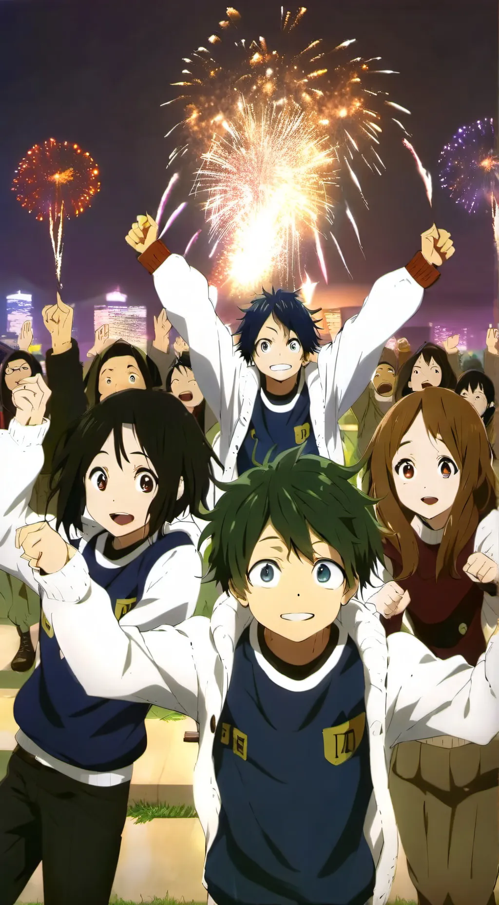 ai character: Mha New Years! background