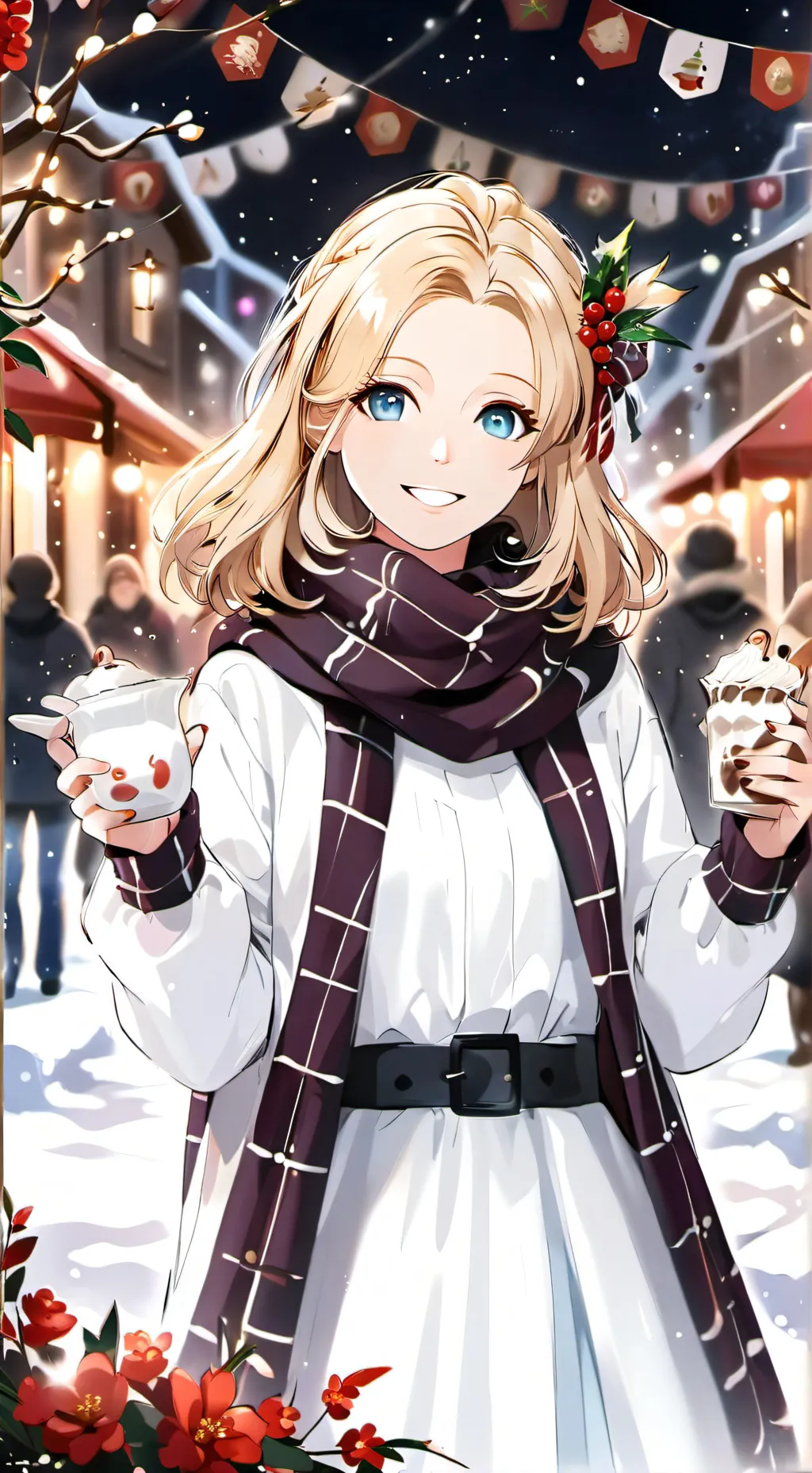 ai character: HAPPY NEW YEARS  background