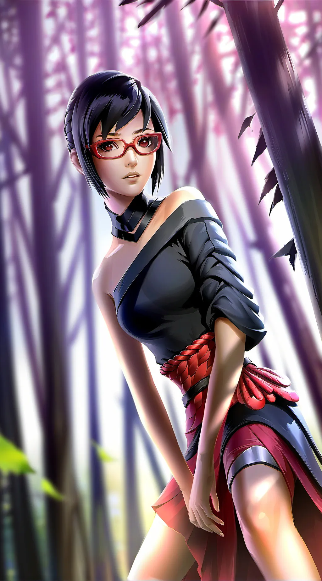 ai character: Sarada Uchiha background