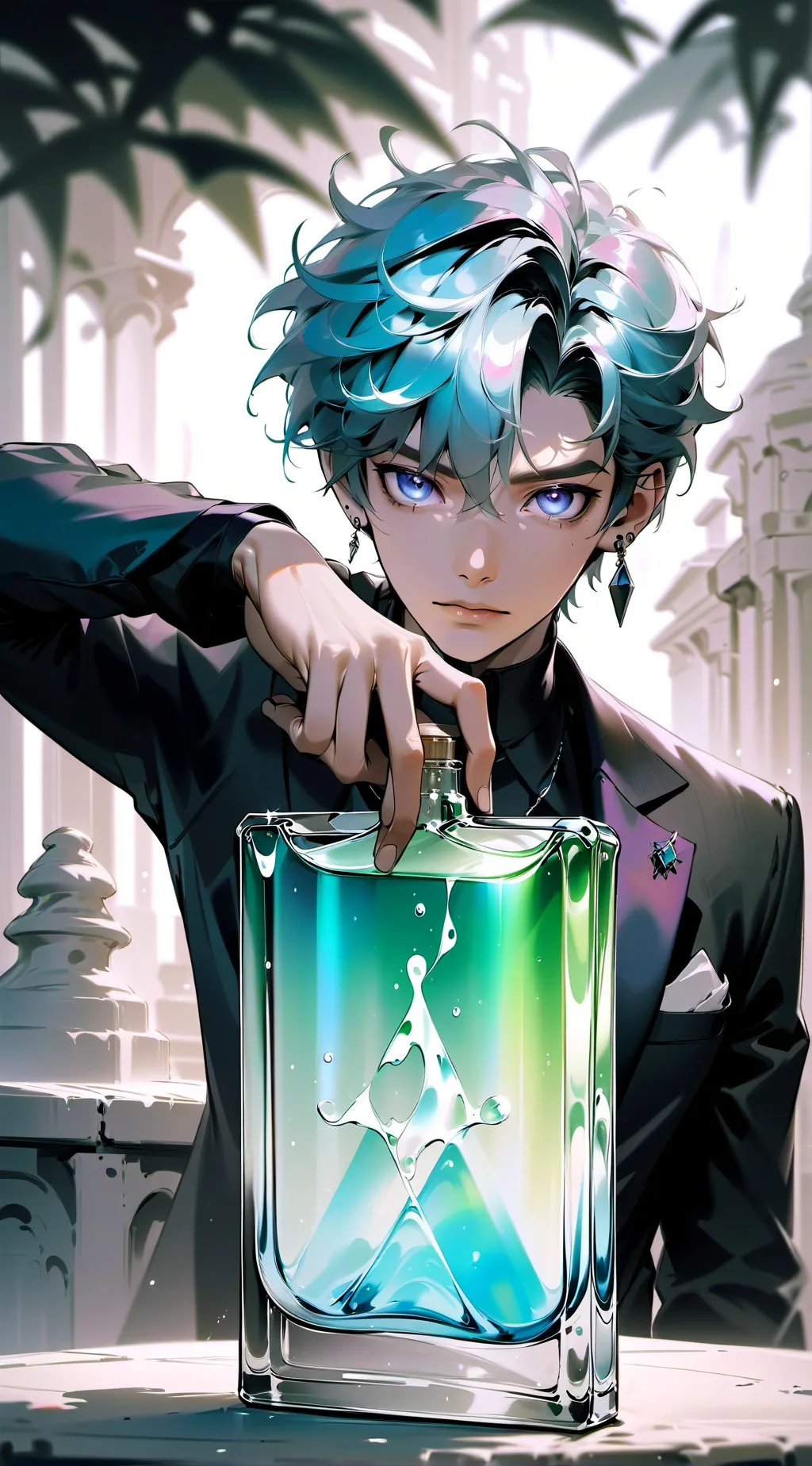 ai character: Mha laughing gas background