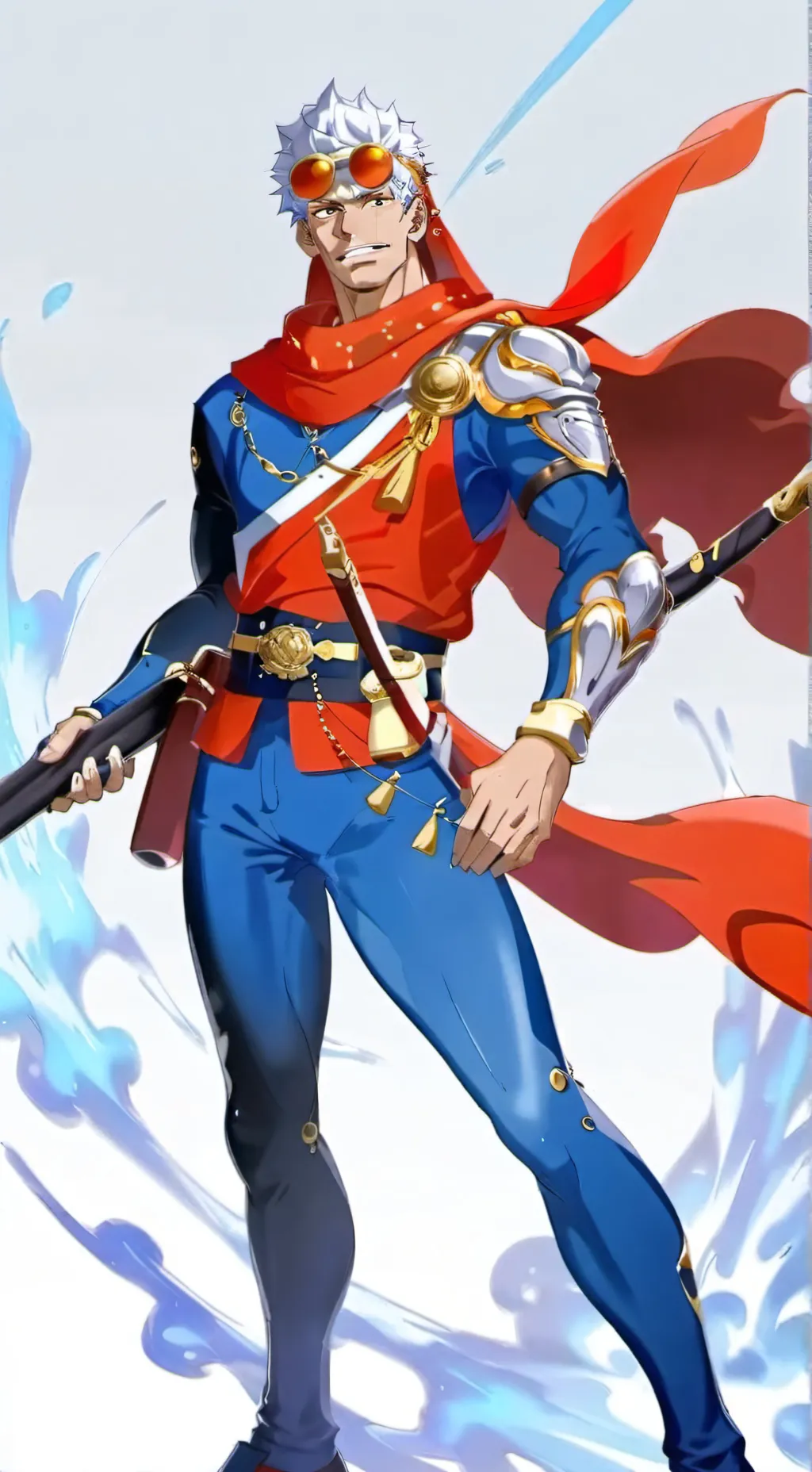 ai character: Whole cake island  background