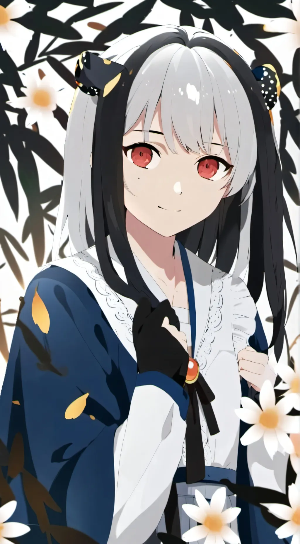 ai character: Violet background