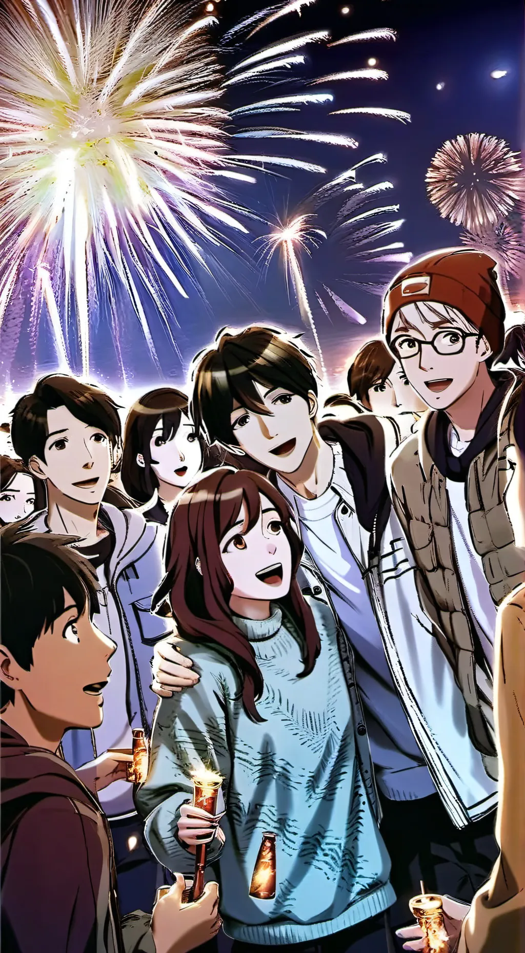 ai character: 🎆THE CROWD NY🎊 background