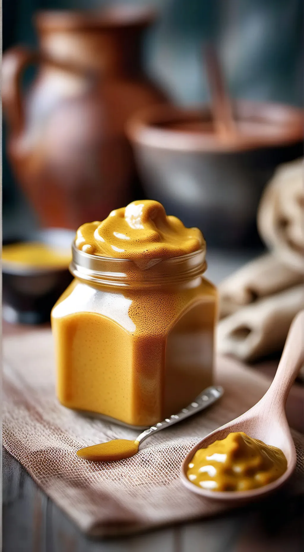 ai character: mustard cheese background