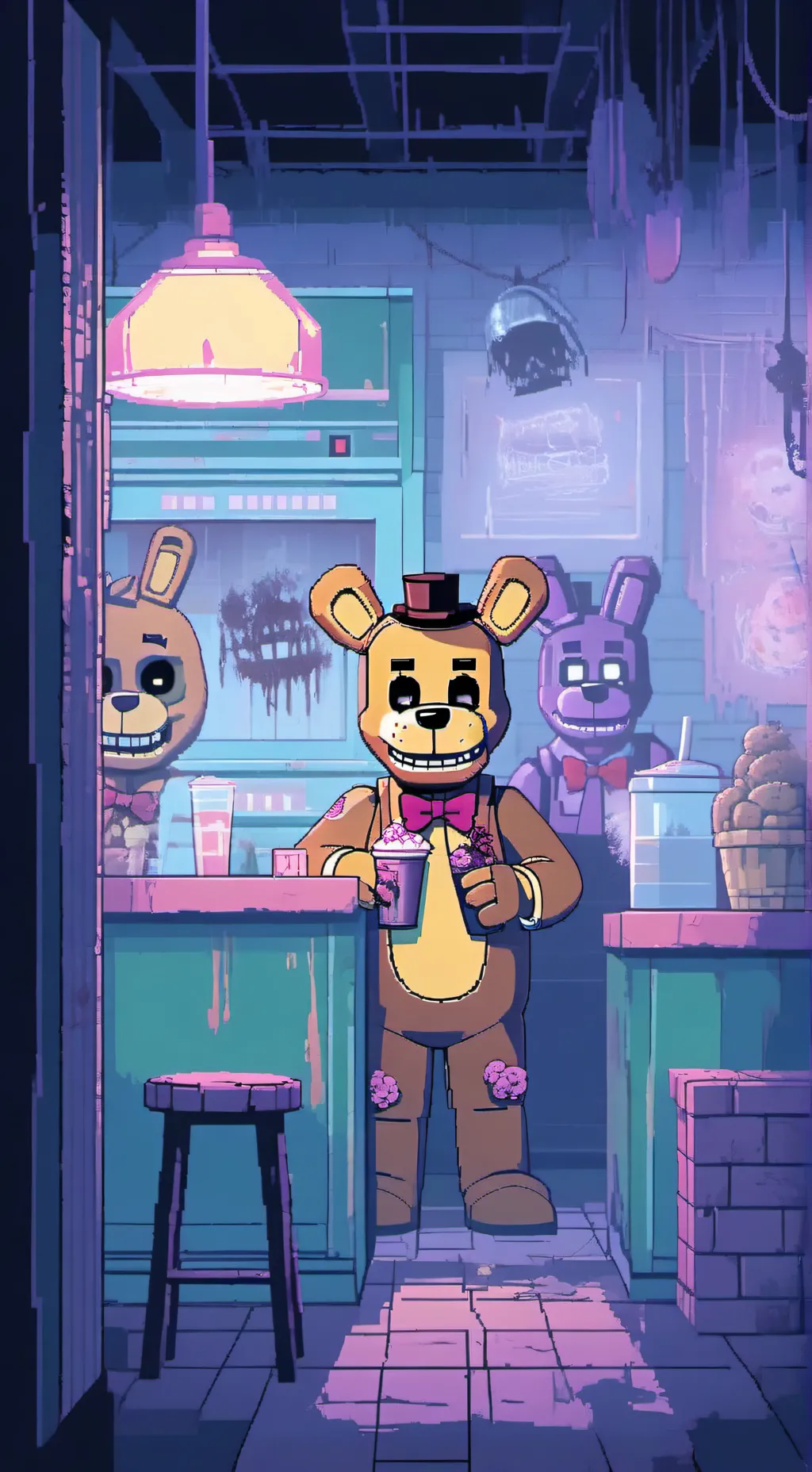 ai character: fnaf hardcore background