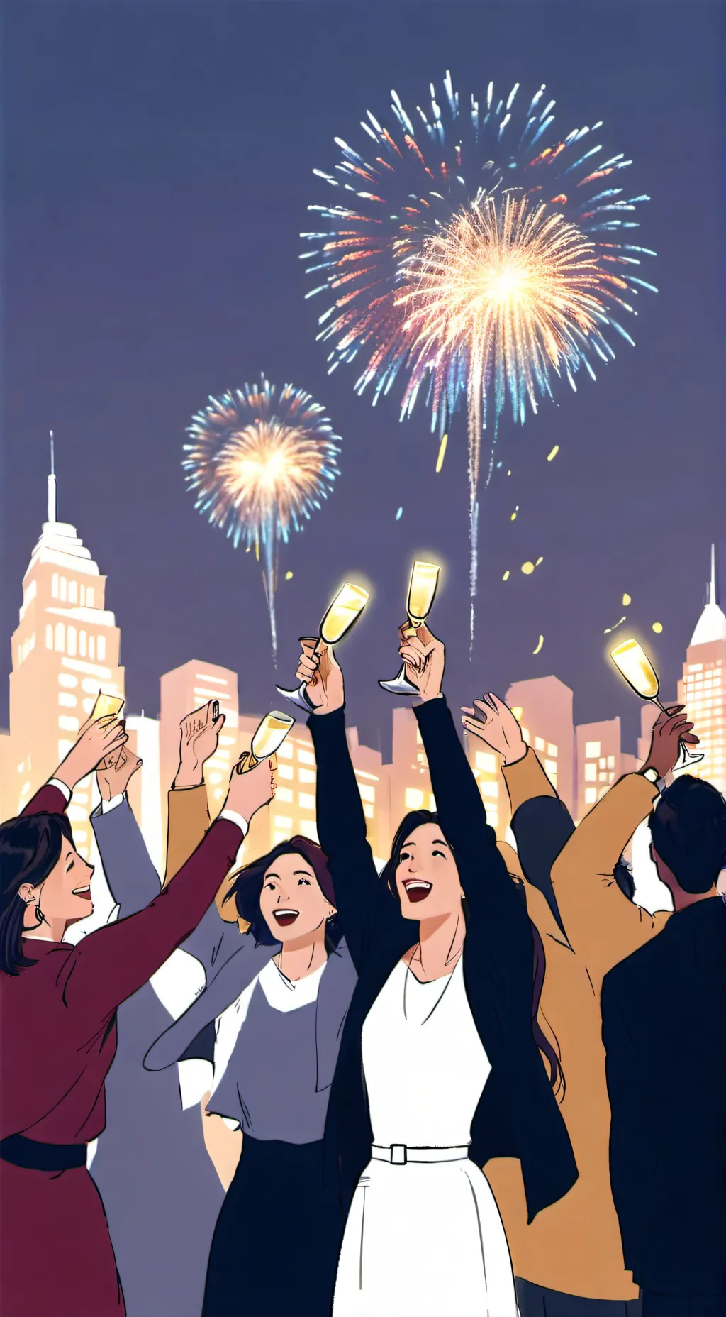 ai character: hny ending for2025 background