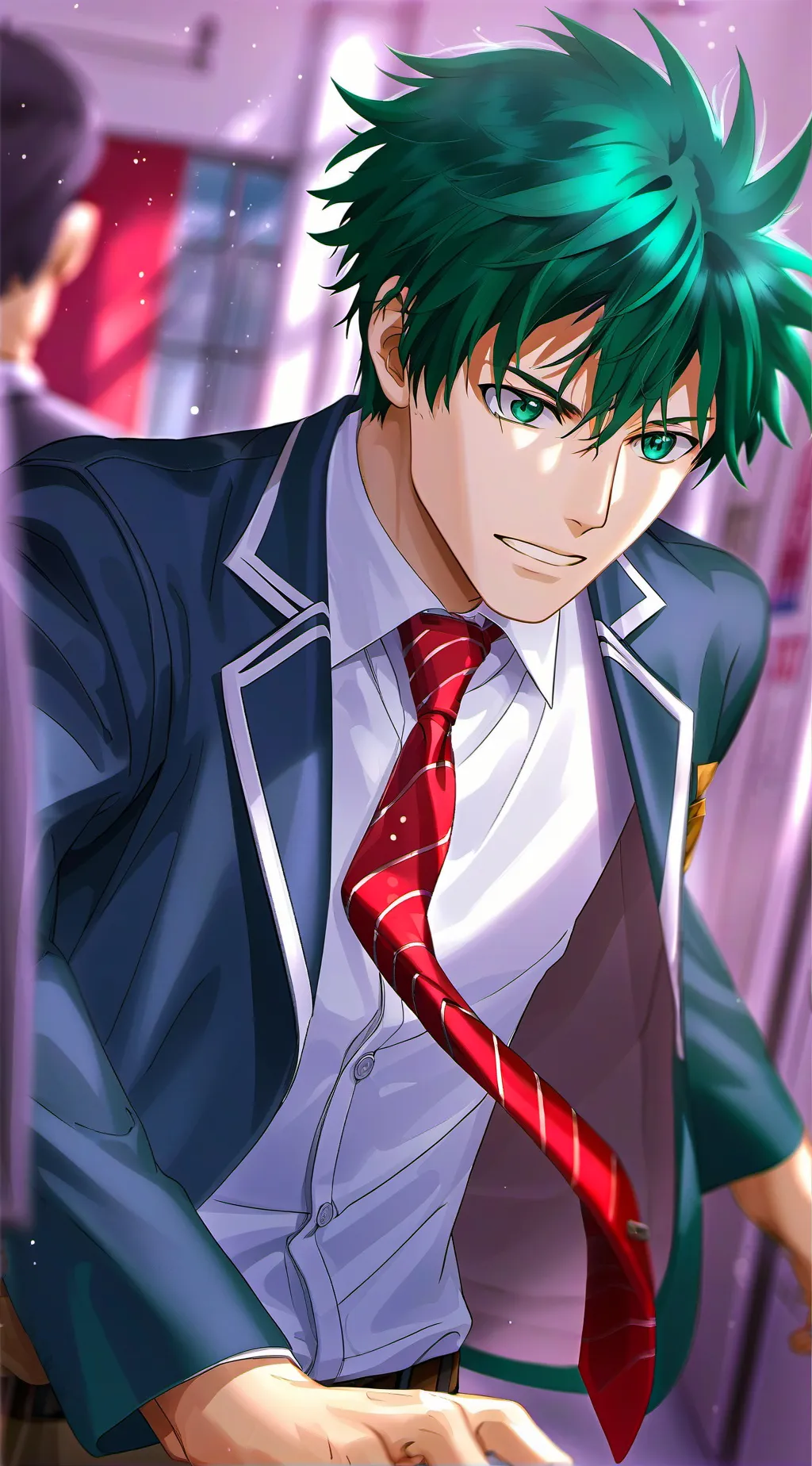 ai character: izuku Midoriya  background