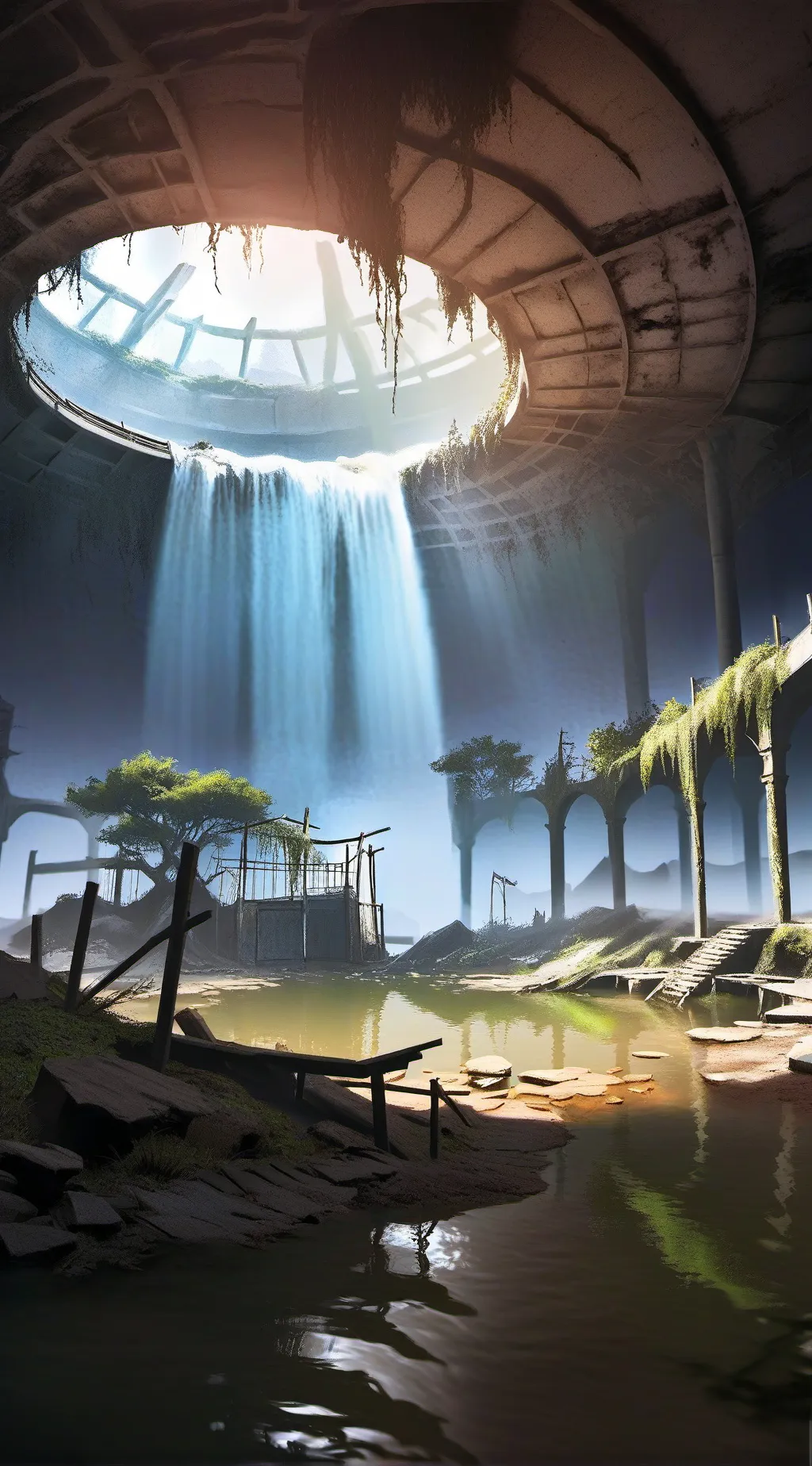 ai character: abandoned hybrid z background