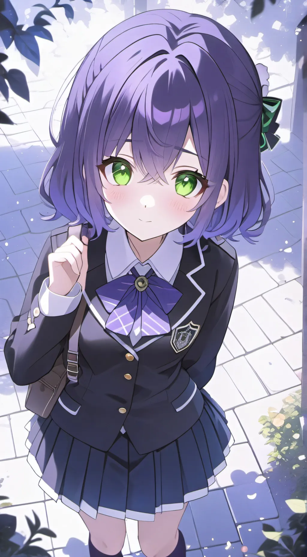 ai character: Violet  background