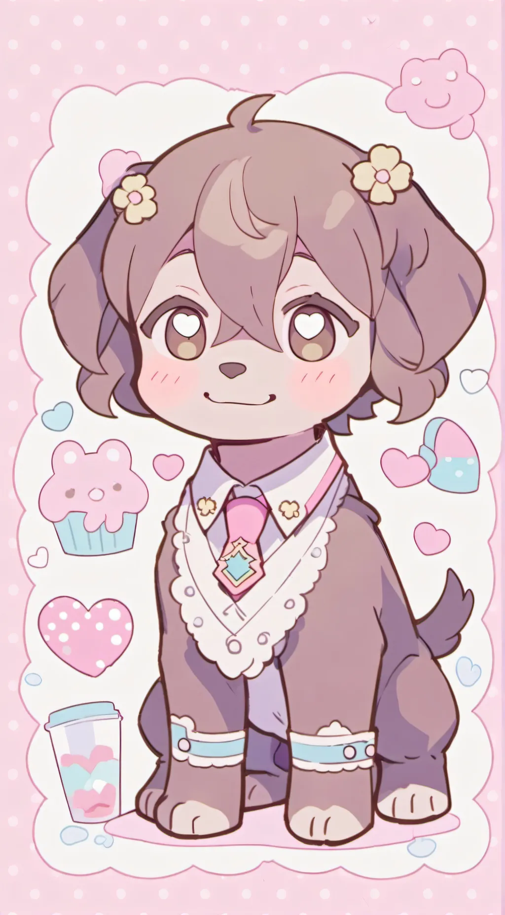 ai character: Pudding background