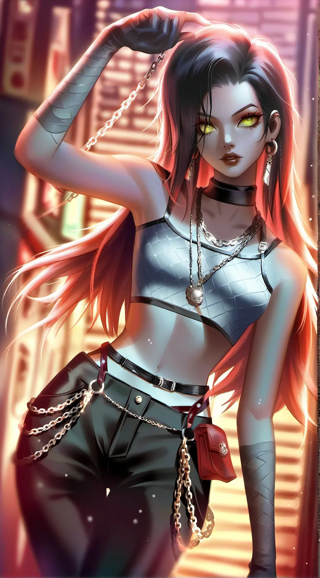 ai character: HH Angel dust  background