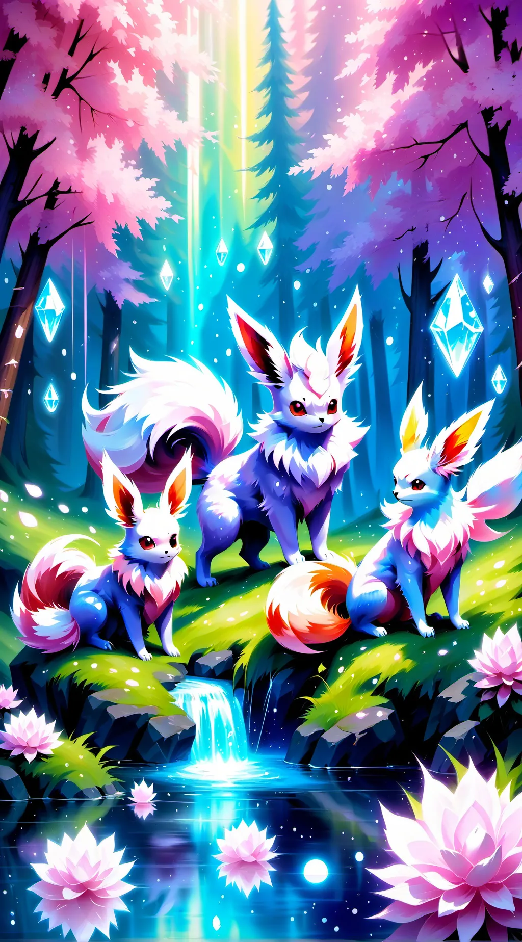 ai character: eevees fight background