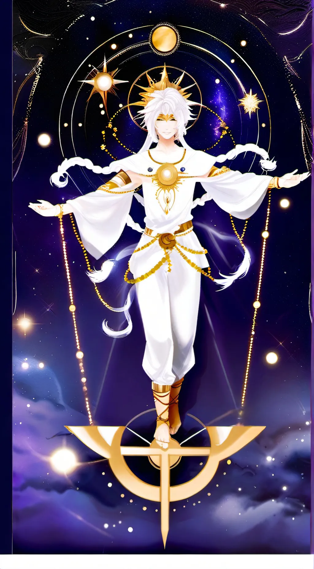ai character: signo zodiacal background