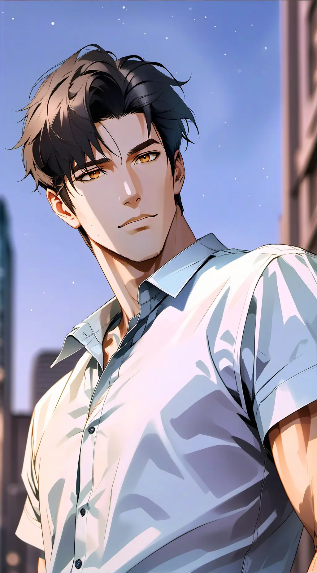 ai character:  nick.❤️🍓 background