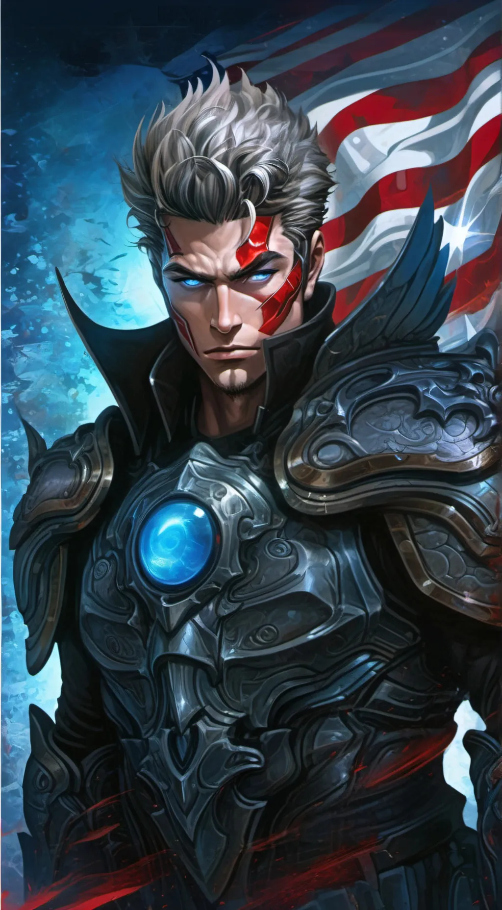 ai character: The American night background